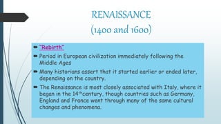 SCIENCE- The middle ages and the renaissance | PPTX