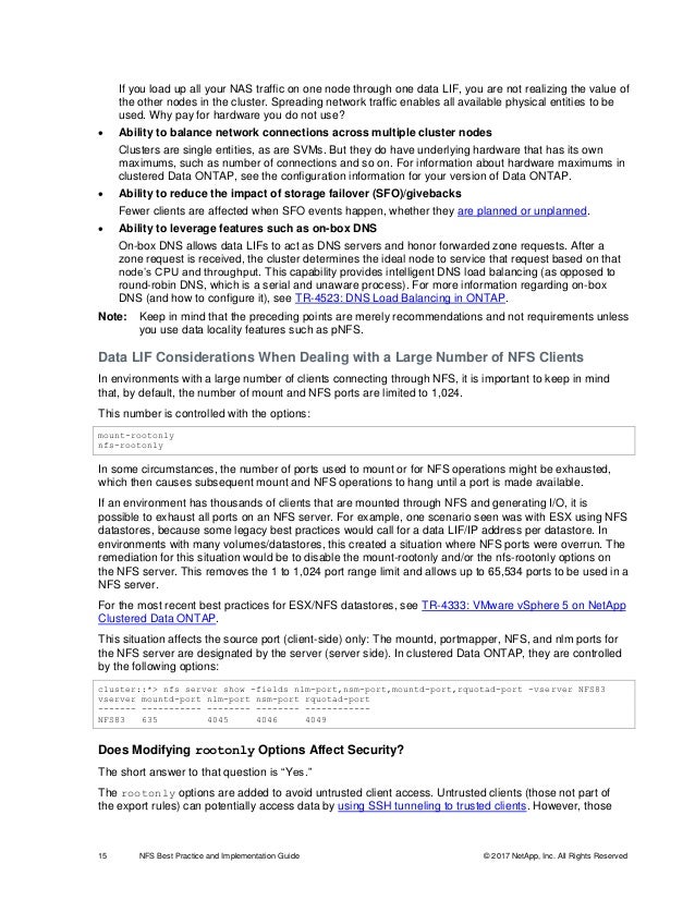 Tr 4067 Nfs Best Practice And Implementation Tr 4067 Nfs Best Practice And Implementation