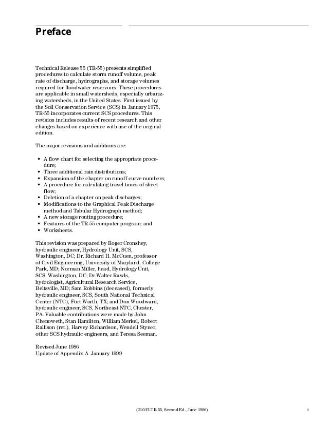 Technical Release 1955 By Usda