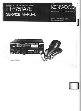 Tr 751 service manual