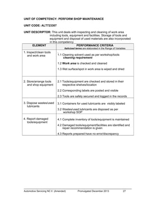 Tr automotive servicing nc ii | PDF