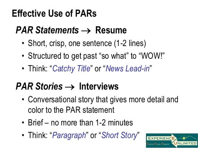 resume power statements
