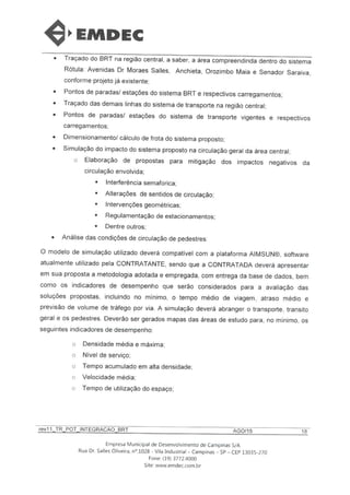 BRT/EMDEC-plano operacional agosto 2015