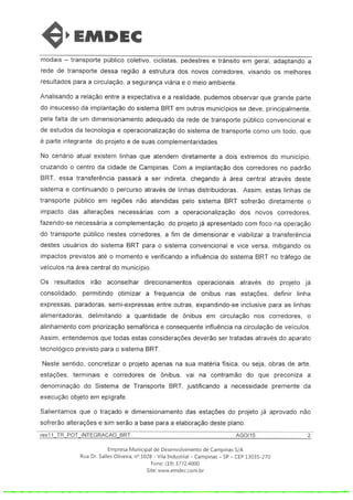BRT/EMDEC-plano operacional agosto 2015