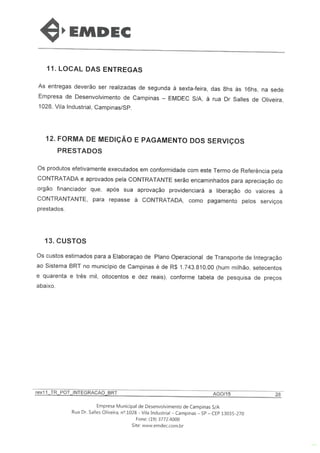 BRT/EMDEC-plano operacional agosto 2015