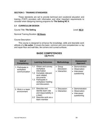 Course Tile Design Reference Tile setting NC II - Training Regulation of TESDA.pdf