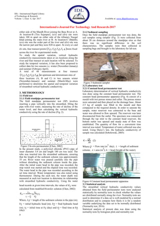 A Study On Stream Bed Hydraulic Conductivity Of Beas River In India | PDF