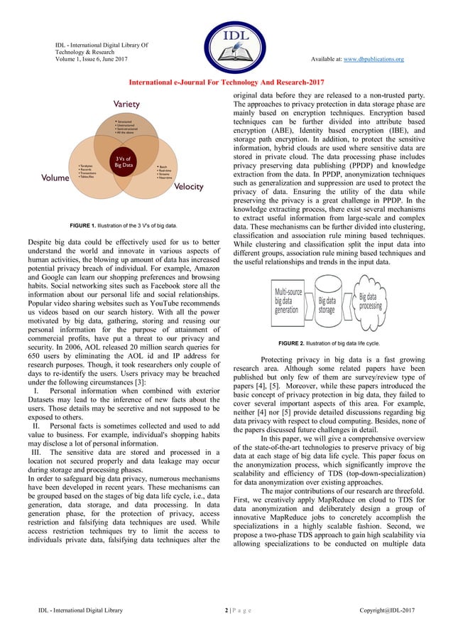 Two-Phase TDS Approach for Data Anonymization To Preserving Bigdata ...