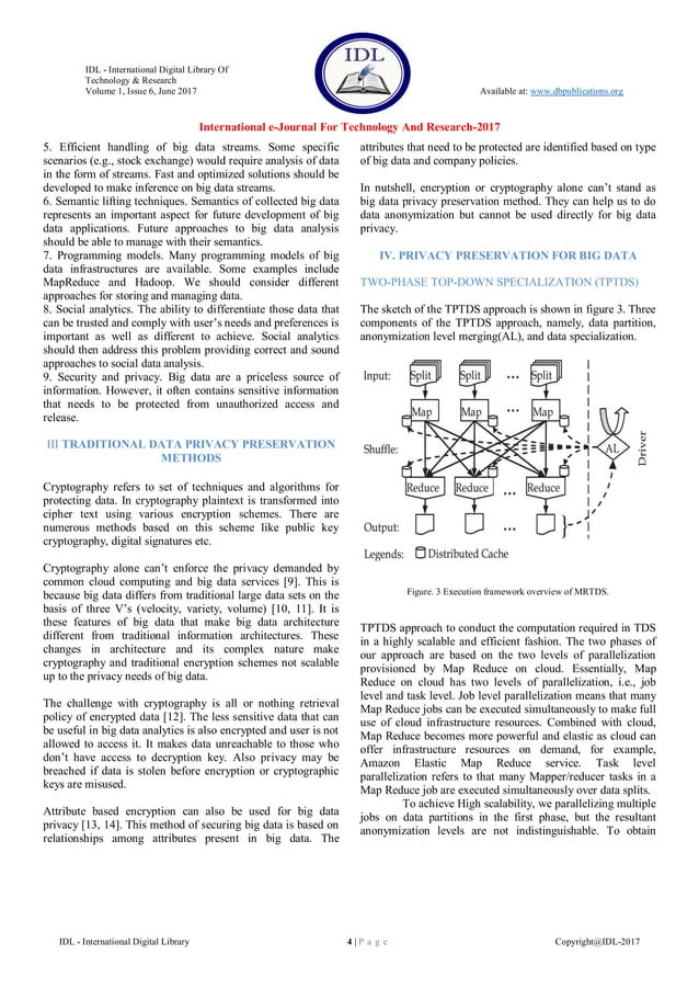 Two-Phase TDS Approach for Data Anonymization To Preserving Bigdata ...