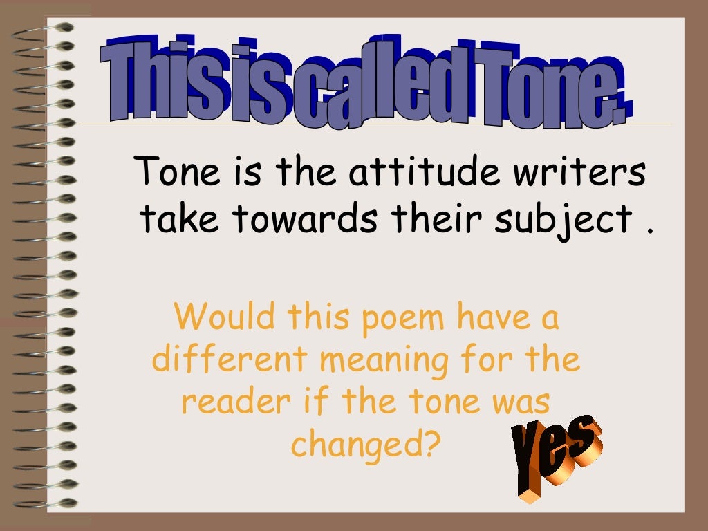 Tone in Poetry