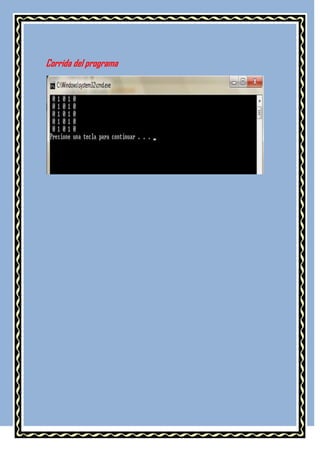 Corrida del programa
 