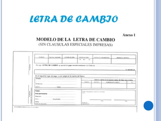 LETRA DE CAMBIO
