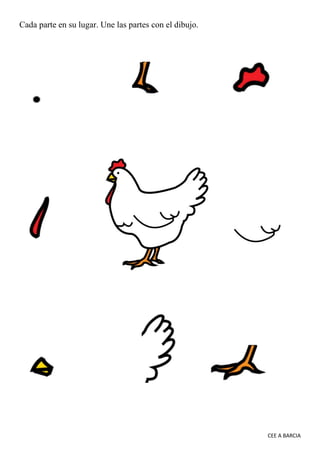 CEE A BARCIA
Cada parte en su lugar. Une las partes con el dibujo.
 