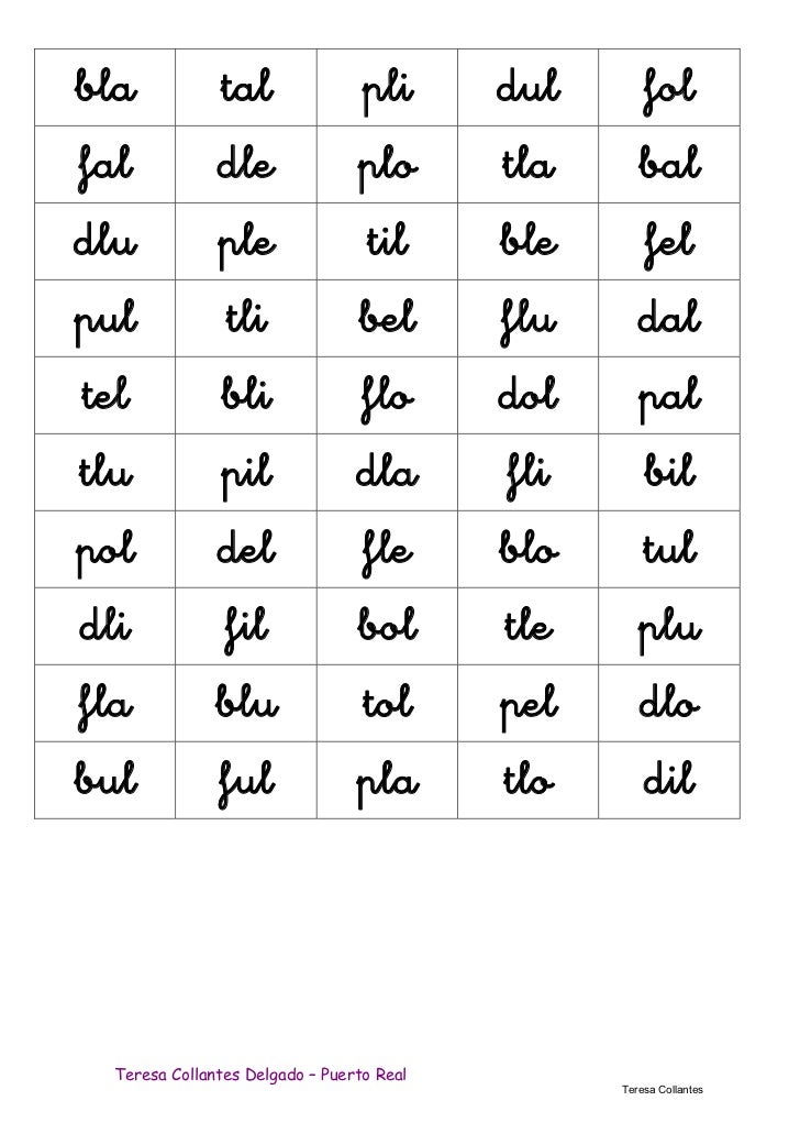 Silabas Trabadas e inversas