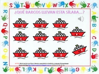 BAR
BRA
BRABAR
BAR
BER BRI
BRE BOR
BUR
BRI
AUTOR: María José de Luis Flores. Maestra especialista en Audición y Lenguaje-Psicopedagoga.
Autora del blog http://lapsico-goloteca.blogspot.com.es LICENCIA CC (BY-NC-SA)
 