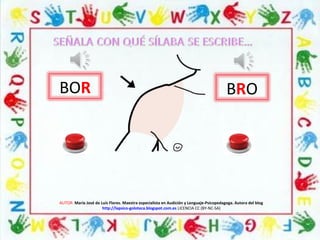 AUTOR: María José de Luis Flores. Maestra especialista en Audición y Lenguaje-Psicopedagoga. Autora del blog
http://lapsico-goloteca.blogspot.com.es LICENCIA CC (BY-NC-SA)
BOR BRO
 