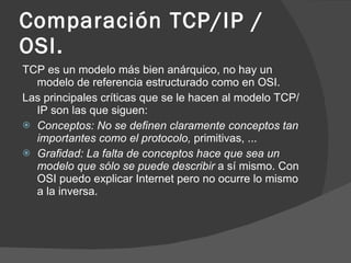 TCP/IP vs. OSI Itroduccion