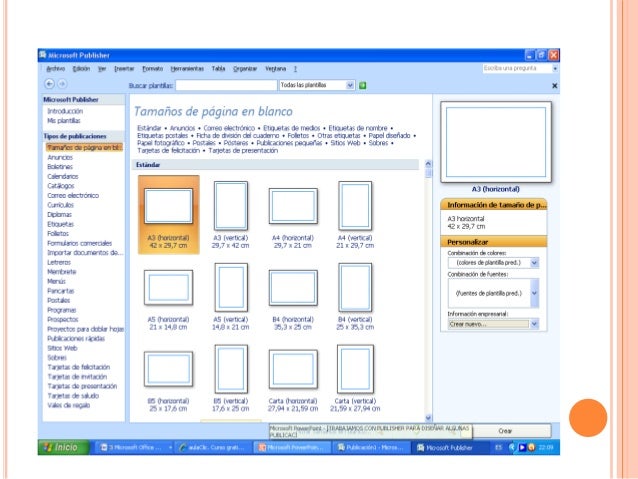 Trabajando con publisher