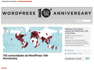 TRABAJANDO EN COMUNIDAD : WORDPRESS DESDE DENTRO

MECUS.ES

 