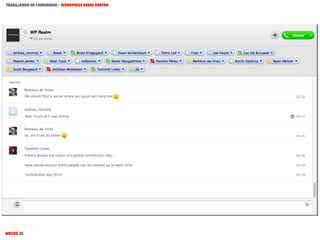TRABAJANDO EN COMUNIDAD : WORDPRESS DESDE DENTRO

MECUS.ES

 