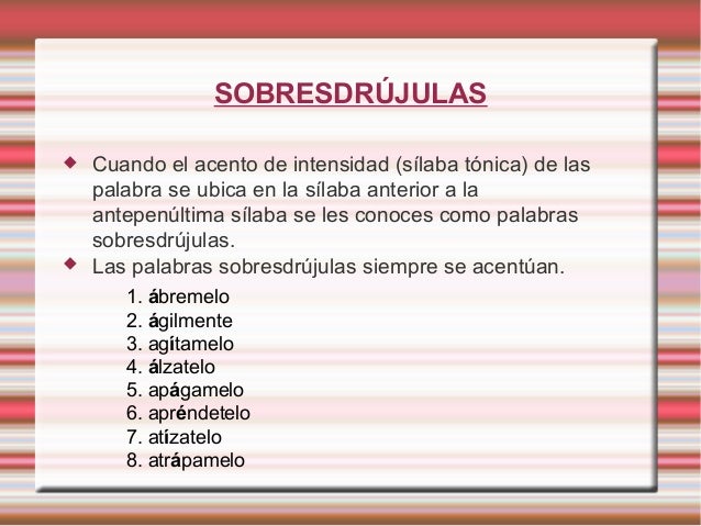 Trabajando los acentos