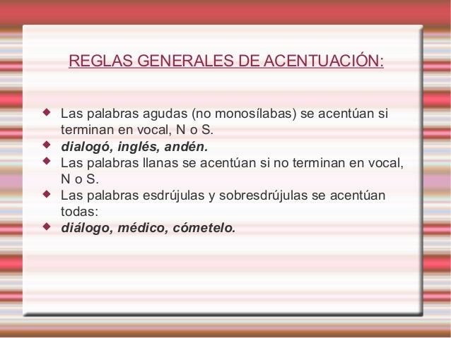 Trabajando los acentos