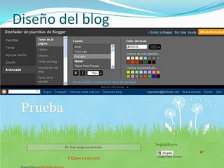 Diseño del blog