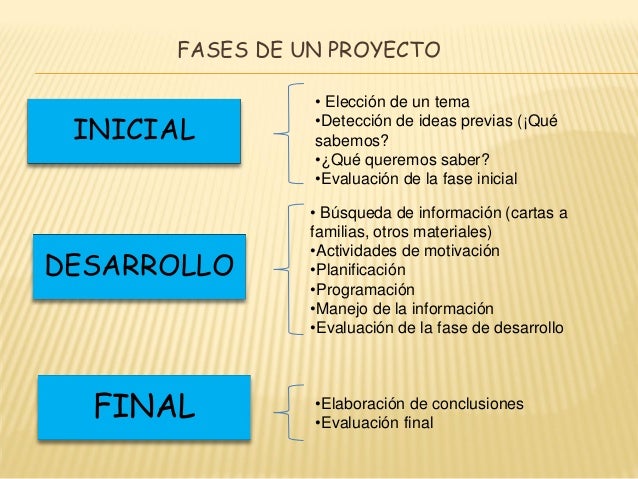 Fases Desglosadas Para La Elaboracin De Un Proyecto Proyectos Y Ciclo