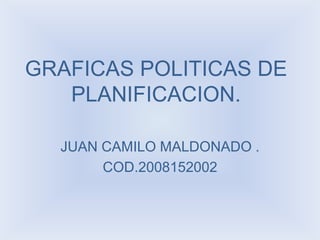 GRAFICAS POLITICAS DE PLANIFICACION. JUAN CAMILO MALDONADO . COD.2008152002 