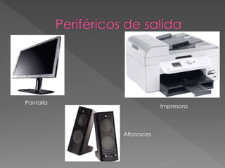 Pantalla
Impresora
Altavoces
 