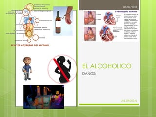 01/07/2013
LAS DROGAS
EL ALCOHOLICO
DAÑOS:
 