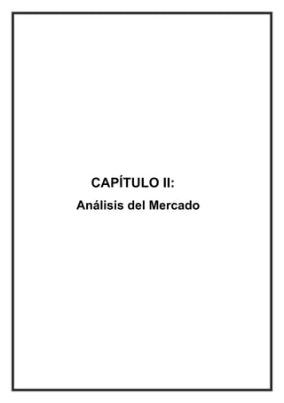 CAPÍTULO II:
Análisis del Mercado

 