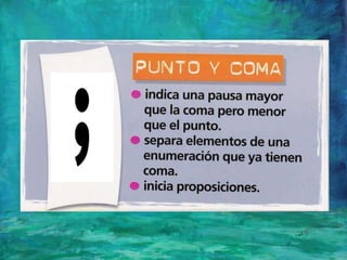 El punto y coma 