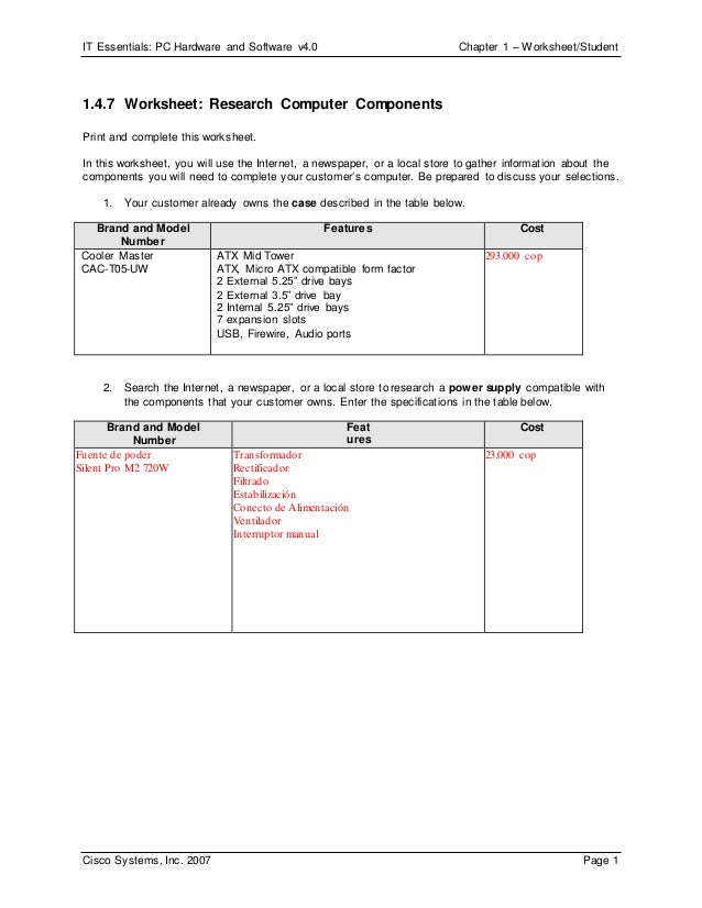 trabajo a list three components that must have the same compatible form factor