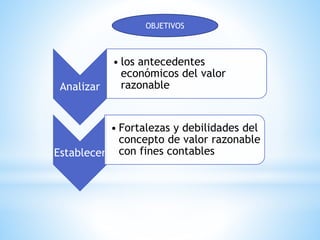 Valor Razonable VALOR RAZONABLE | PPTX