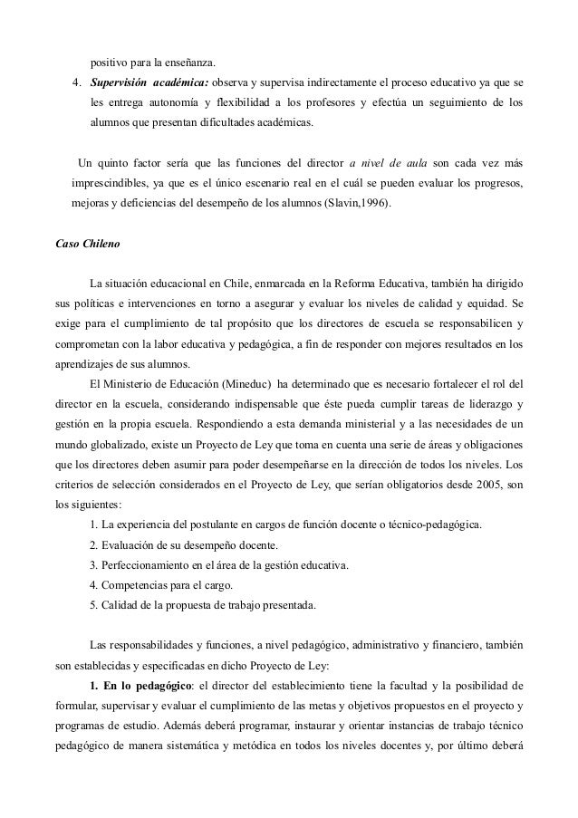 Rol de director de escuela