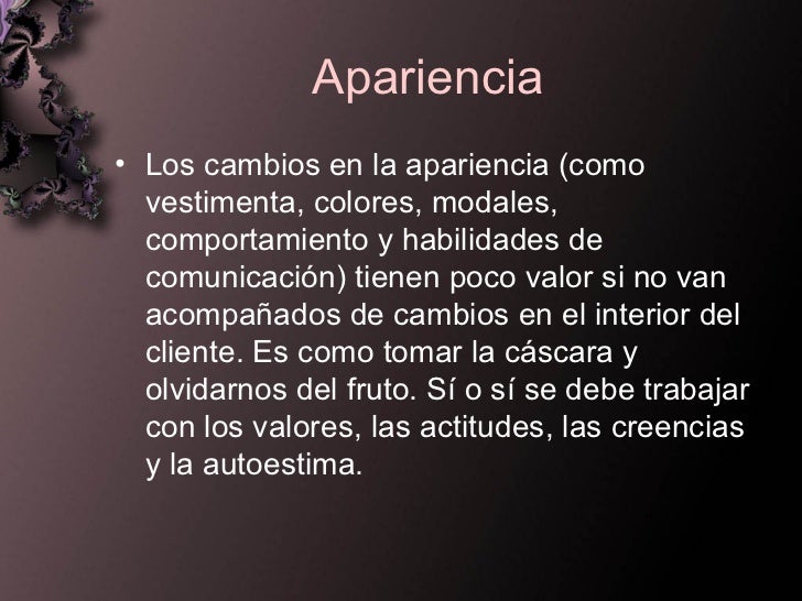 Trabajo Apariencia Personal