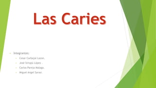 • Integrantes:
• Cesar Carbajal Lazon.
• José Sirlopú López .
• Carlos Pareja Malaga.
• Miguel Angel Sarasi.
 