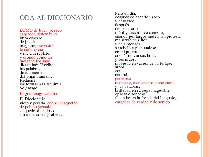 Presentación de las odas