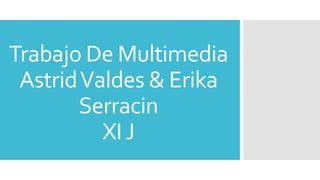 Trabajo De Multimedia
AstridValdes & Erika
Serracin
XI J
 