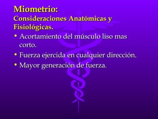 Miometrio:  Consideraciones Anatómicas y Fisiológicas.  <ul><li>Acortamiento del músculo liso mas corto. </li></ul><ul><li...