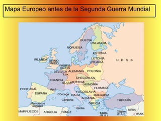 Mapa Europeo antes de la Segunda Guerra Mundial 