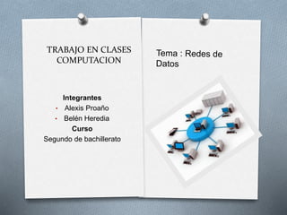 TRABAJO EN CLASES
COMPUTACION
Integrantes
• Alexis Proaño
• Belén Heredia
Curso
Segundo de bachillerato
 