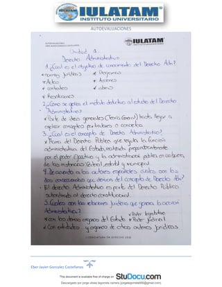 Eber Javier Gonzalez Castellanos
AUTOEVALUACIONES
Descargado por jorge ulises legorreta carrera (jorgelegorreta956@gmail.com)
lOMoARcPSD|14616576
 