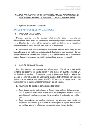 Ejercicios Estilo Mariposa