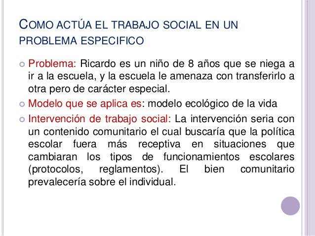 Concepto y funciones del modelo en el trabajo social