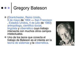Bateson Model Gregory Bateson | PPT