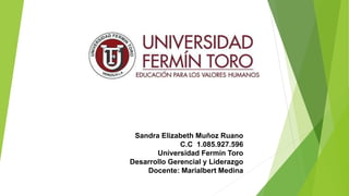 Funciones gerenciales
Sandra Elizabeth Muñoz Ruano
C.C 1.085.927.596
Universidad Fermín Toro
Desarrollo Gerencial y Liderazgo
Docente: Marialbert Medina
 