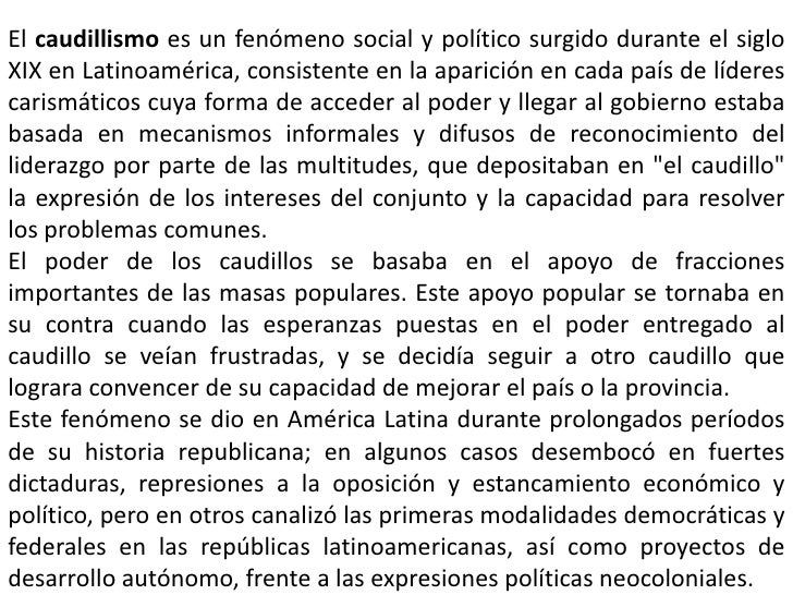 PRESIDENCIALISMO Y CAUDILLISMO