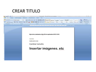 CREAR TITULO